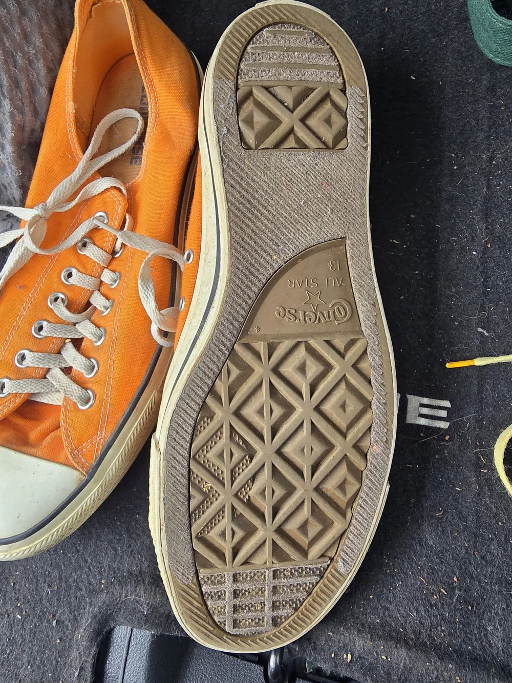 Converse Orange Canvas Low-Top Sneakers